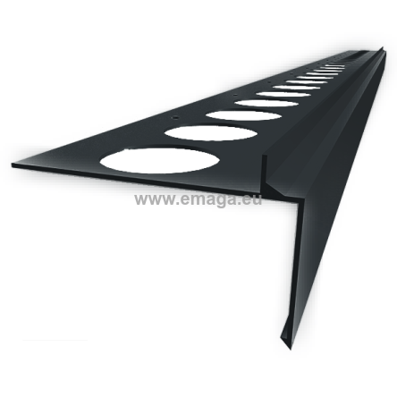 Profil aluminiowy balkonowy prosty PRIAMY 2,5m grafit RAL7016