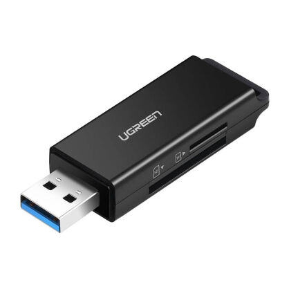 Czytnik kart UGREEN CM104 USB 3.0 SD/microSD (czarny)