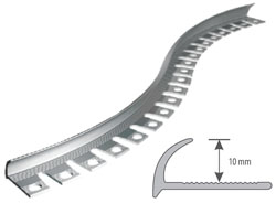 Profil aluminiowy podłogowy owalny łukowy 10mm 2,5mb srebro