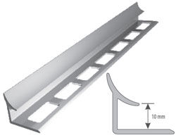 Profil aluminiowy do glazury wewnętrzny L=2,5m anodowany oliwka