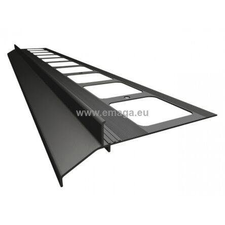 K30 Profil aluminiowy balkonowy 2.0m grafitowy RAL 7024 - listwa balkonowa okapnikowa grafitowa