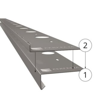 Profil okapowy balkonowy prosty W 30/10 do systemu "kamienny dywan" 2m