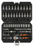 Klucze nasadowe, 1/4”, CrV, zestaw 46 szt. - 7