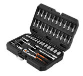 Klucze nasadowe, 1/4”, CrV, zestaw 46 szt. - 8