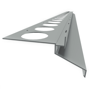 Profil aluminiowy balkonowy prosty DRIP 40mm 2,5m szary RAL7035