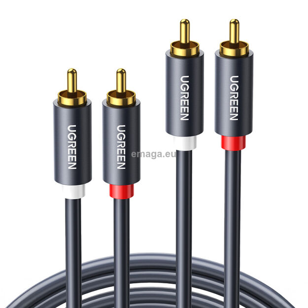 Przewód 2RCA (Cinch) do 2RCA (Cinch) UGREEN  AV104 5m (czarny)