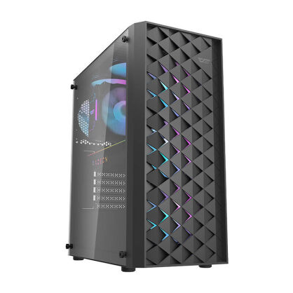 Obudowa komputerowa DARKFLASH DK351 + 4 wentylatory RGB (czarna)