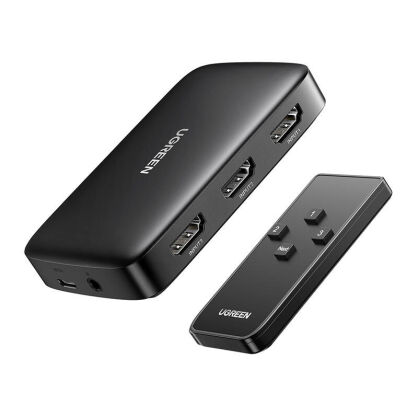 Przełącznik HDMI UGREEN CM332 3x1 (czarny)