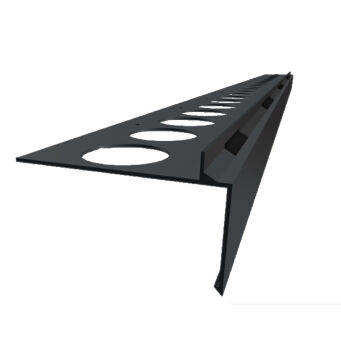 Profil aluminiowy okapowy prosty PRIAMY STONE z drenażem 2,5 m antracyt RAL7016