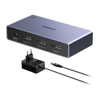 Rozdzielacz HDMI Ugreen CM694 1x2, 8K, 60Hz (czarny)