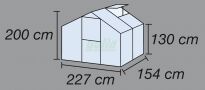 Szklarnia aluminiowa 2,30 x 1,54m Gutta Gartentec F2 z poliwęglanu 6mm - 5