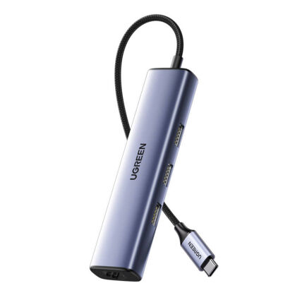 Hub USB-C UGREEN CM475 5-portowy (szary)