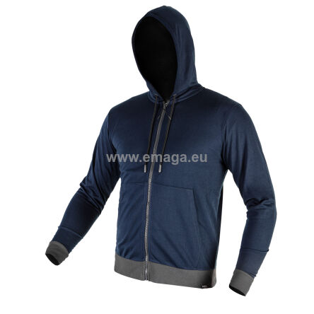 Bluza rozpinana z kapturem COMFORT, granatowa, rozmiar L