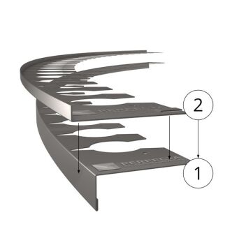Profil balkonowy łukowy W 30/10 flex do systemu "kamienny dywan" 2m
