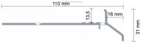 K30 Profil balkonowy okapowy łukowy 1mb - 2