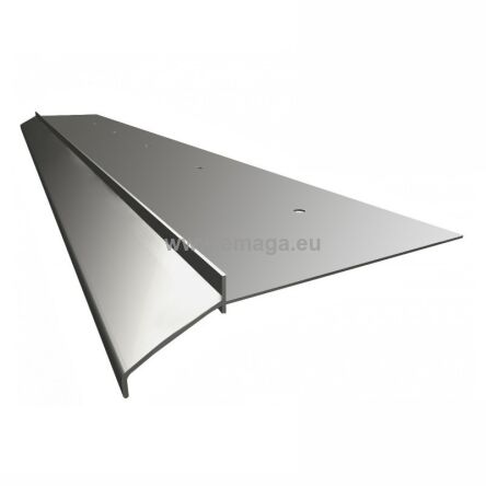 K10 Profil aluminiowy balkonowy 2.0m  szary RAL 7037 - listwa balkonowa okapnikowa szara
