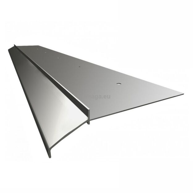 K10 Profil aluminiowy balkonowy 2.0m  szary RAL 7037 - listwa balkonowa okapnikowa szara