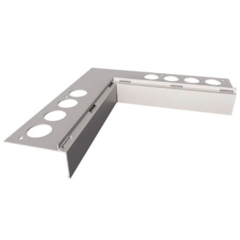 Narożnik wewnętrzny 90° PRIAMY FLEXI STONE z drenażem czyste aluminium