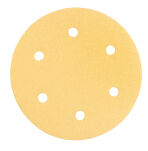 Papier ścierny na rzep 225 mm, K80, 5 szt., z 6 otworami do szlifierki 59G264, 59G265 - 2