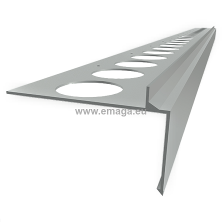 Profil aluminiowy balkonowy prosty PRIAMY 2,5m szary RAL7035