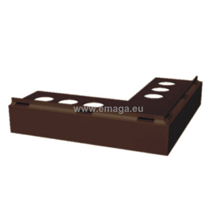 Narożnik zewnętrzny 90° PRIAMY FLEXI STONE z drenażem brąz RAL8028