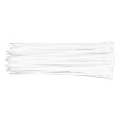 Opaski zaciskowe 4.8 x 300 mm, 75 szt., białe