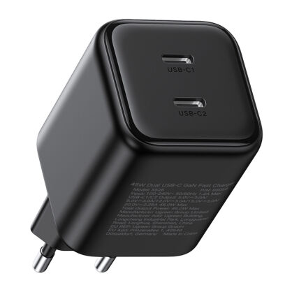 Ładowarka sieciowa UGREEN X526 45W GaN 2xUSB-C (czarna)