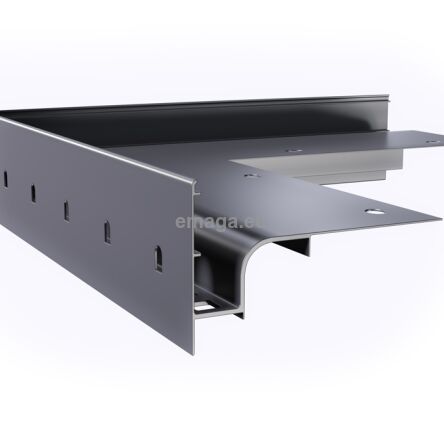 NzW30/90° Narożnik balkonowy i tarasowy zewnętrzny szary RAL 7037