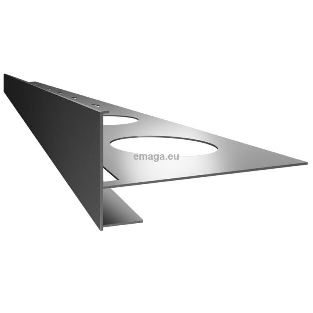 Profil schodowy SC2  - schody zewnętrzne z okładzinami ceramicznymi L=2m kolor: aluminium