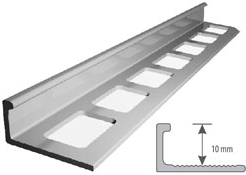 Profil aluminiowy do glazury H=10mm, L=3m poler