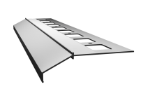 K100 Profil aluminiowy balkonowy 2.0m brązowy RAL 8019 - listwa balkonowa okapnikowa brązowa - 2