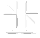 Kątownik biały z pianką samoprzylepną obustronny 25x25 mm L=50 mb - 2