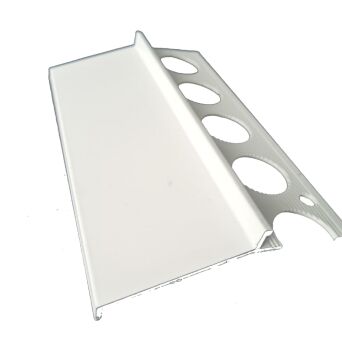 Profil aluminiowy balkonowy okapnikowy 85 mm 2,5 m biały lakierowany