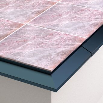 CE102 Profil aluminiowy balkonowy 2.0m szary RAL 7037 - listwa balkonowa okapnikowa szara