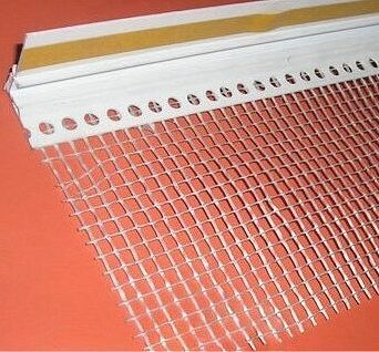 Listwa dylatacyjna MINI PCV do ościeżnic okiennych z siatką 6mm / 3mm L=2,5m kolor: biały - pakiet 25 sztuk