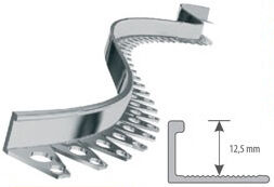 Profil aluminiowy podłogowy łukowy 12mm 2,5mb  anodow. brąz