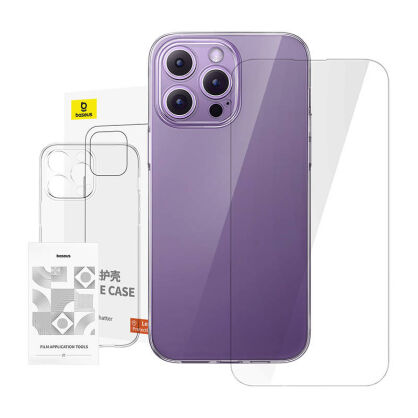 Etui BASEUS iPhone 14 Pro Max zestaw (przezroczyste)