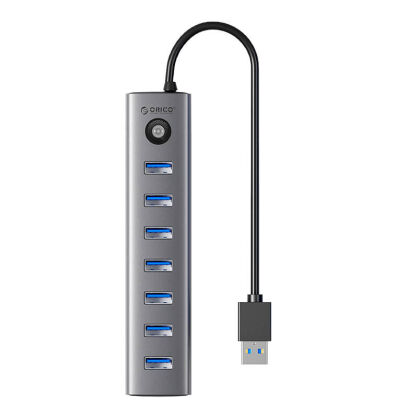 Hub ORICO CL7U 7-portowy USB-C 7x USB 3.0 (szary)