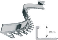Profil aluminiowy podłogowy łukowy 12mm 3mb anodow. srebro