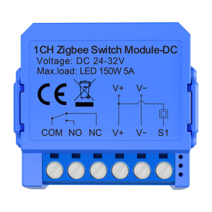 1-kanałowy moduł przełącznika ZigBee ze stykiem beznapięciowym  Avatto ZWSM16-DC32V-1