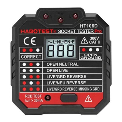 Tester gniazd HABOTEST HT106D z wyświetlaczem