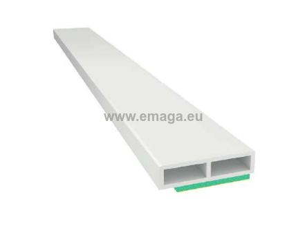 Listwa maskująca komorowa biała bez noska z pianką samoprzylepną 7x25mm L=3mb pakiet 10szt.