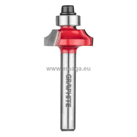 Frez kształtowy z łożyskiem, zaokrąglający, HM, 19 x 6.5 mm, trzpień 6 mm