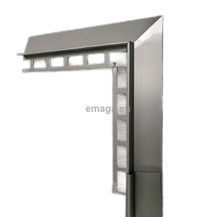 Narożnik aluminiowy wewnętrzny 135° do profilu okapowego 44mm